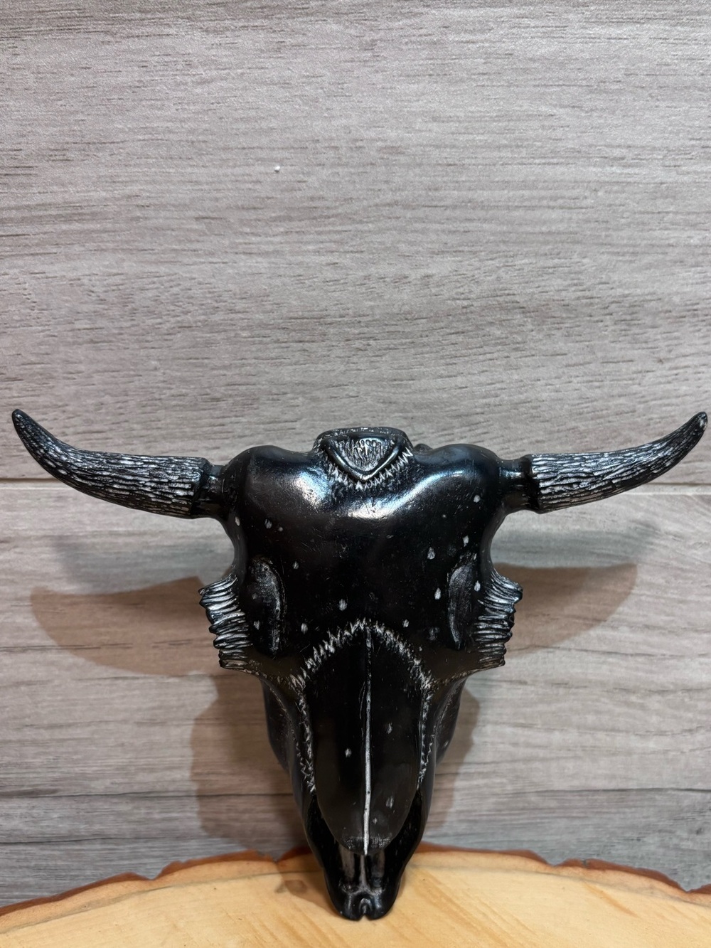 Canadian Made Steer Skull Western Wall Decor – Black